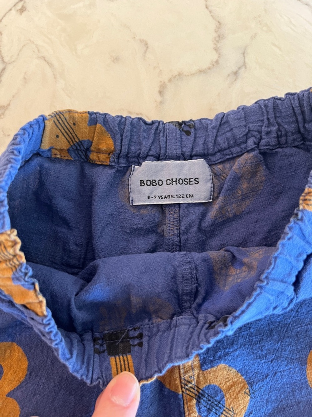Bobo Choses Blue Shorts with Guitar Print - Picture 4 of 5